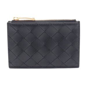 Bottega Veneta Leather Coin Case Black